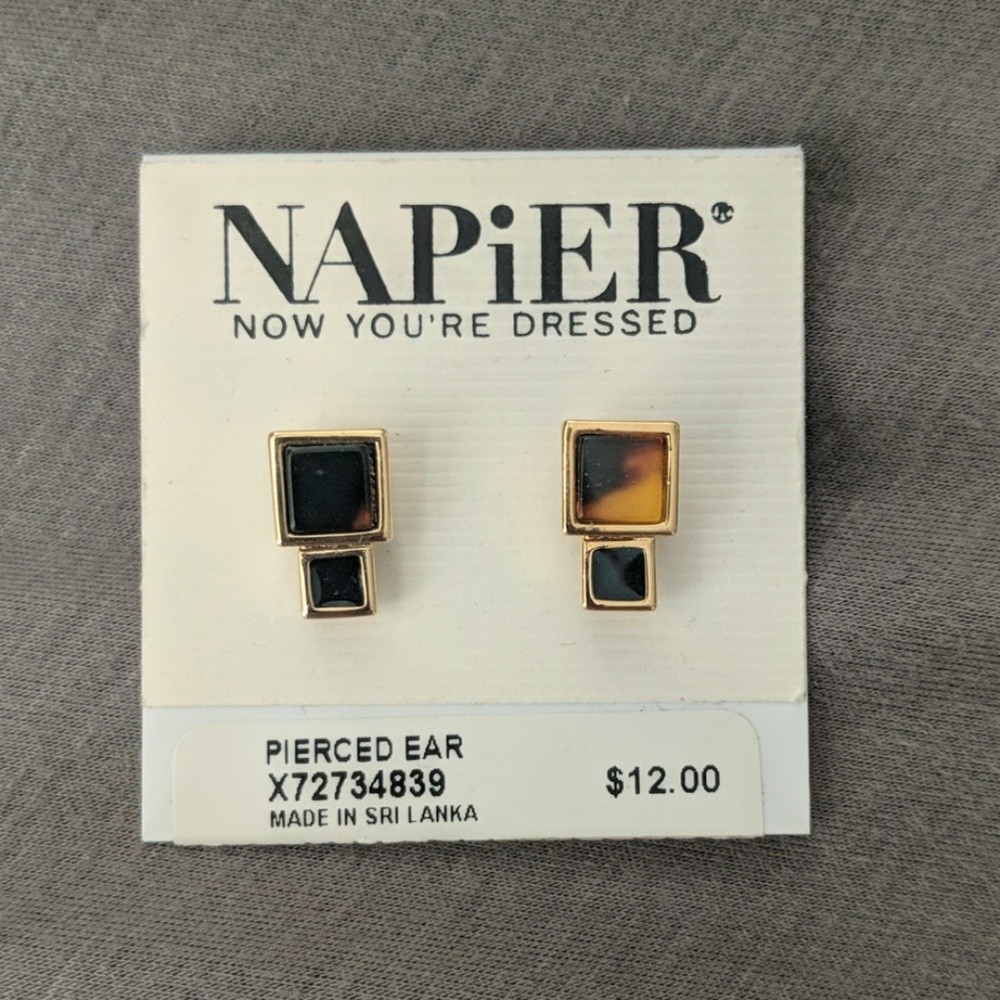 Brown & Black Stud Earrings